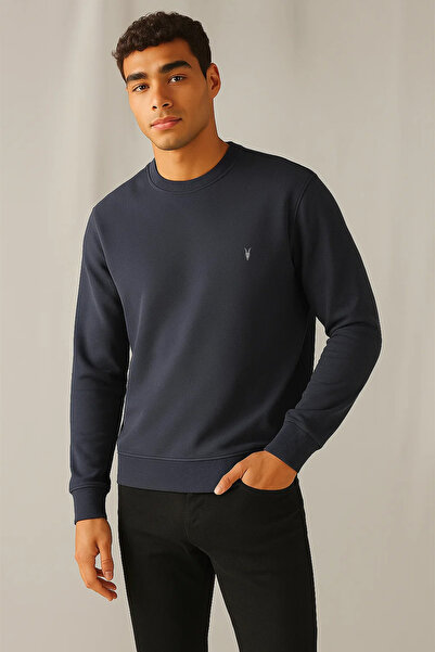 COMBİNE MİCHAİL Чоловічий зимовий товстий базовий светр кольору димчастого сірого