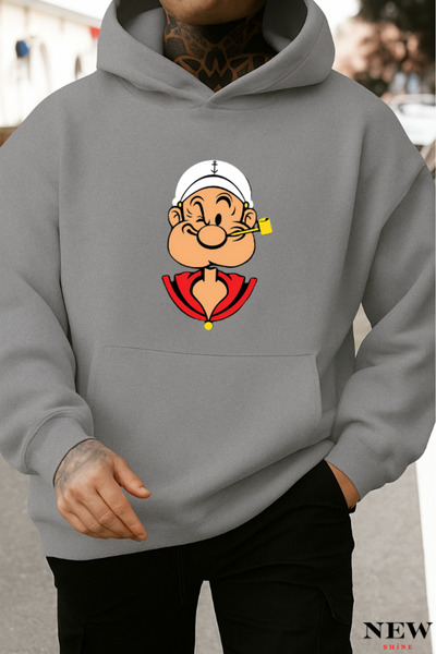 New Shine سويت شيرت مطبوع عليه بوباي