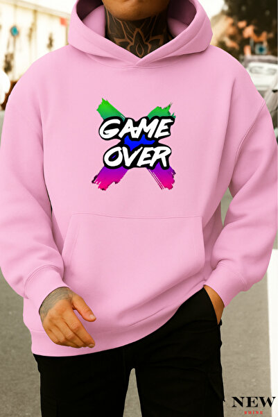 New Shine سويت شيرت بطبعة Game Over