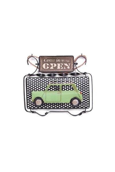 ECOME علامة باب معدنية مزخرفة هدية عتيقة مزينة بالسيارة