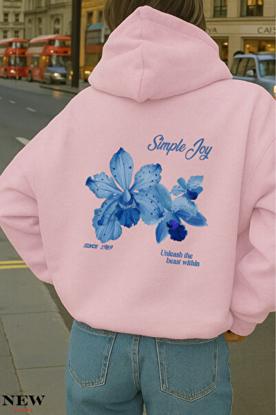 New Shine Суитшърт с принт „Simple Joy“