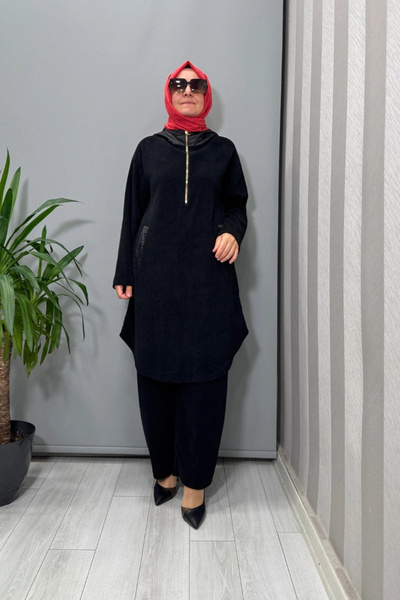 MASCARA Hooded Tunic Black 56Mk2140