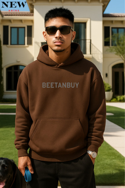 New Shine سويت شيرت مطبوع عليه نص من بيتانباي