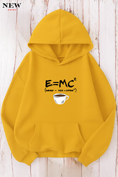 New Shine سويت شيرت مطبوع عليه قهوة