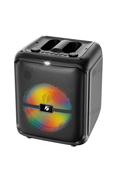 iKlassQeer Portable Speaker 10" 100W with RGB Lights and Wireless Microphone