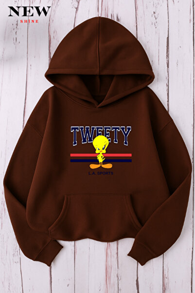 New Shine سويت شيرت مطبوع من تويتي