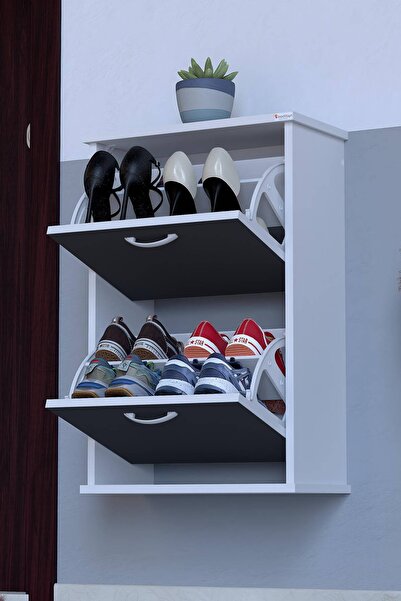 Modilayn Umay Ayakkabılık 52cm Duvara Monte (Antrasit)