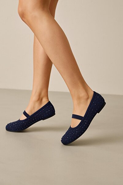 E&L Company 1cm Siyah taşlı Babet. Koşma Garantilidir.