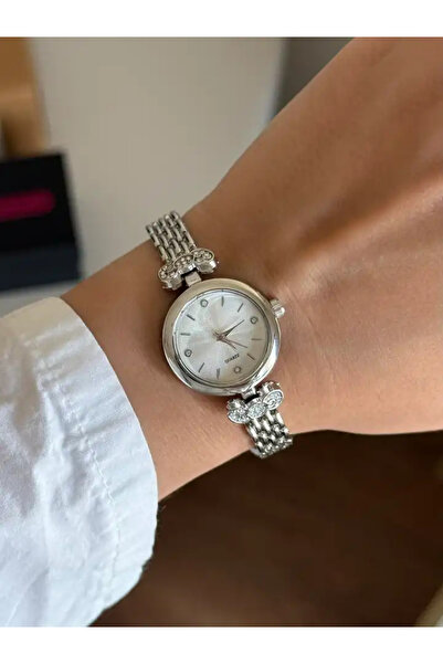 RoseandRoses ساعة يد نسائية من ماهري مينيمال فضية (مينا أبيض)