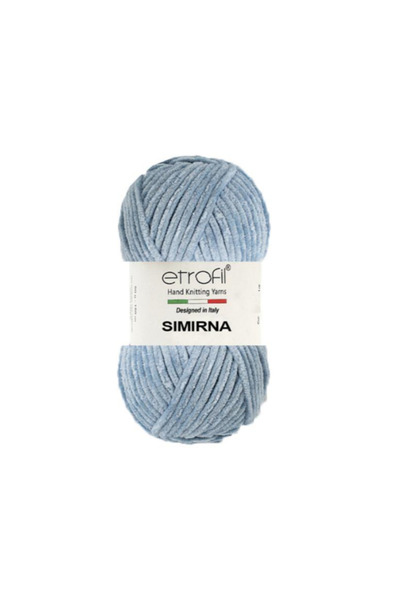 Etrofil Simirna El Örgü İpi 100 gr 100 mt Simli Parlak Peluş Kürk Görünümlü Yumuşak İp 70518