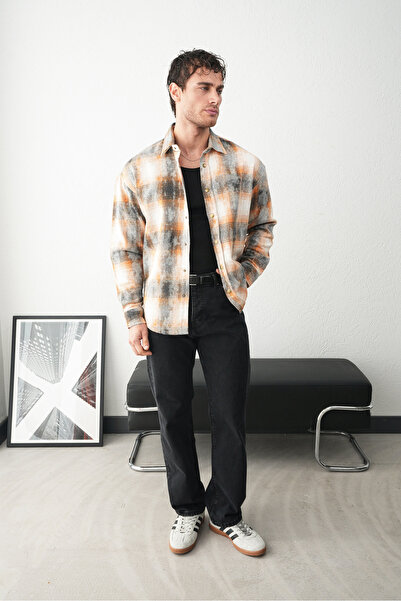 İLKCET MODA Πουκάμισο Ξυλοκόπο με καρό σχέδιο και λεπτομέρεια με κουμπωτά κουμπιά