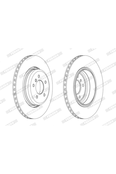 FERODO Brake Disc, rear left/right, BMW 6 Series, E63,