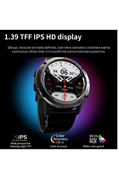 DFMiSHOP FreeQ Ceas Smartwatch DFMiSHOP FreeQⓇ NX9, 400mAh, Apelare, BLE5.0, Ritm Cardiac, Multisport, APP, Verde