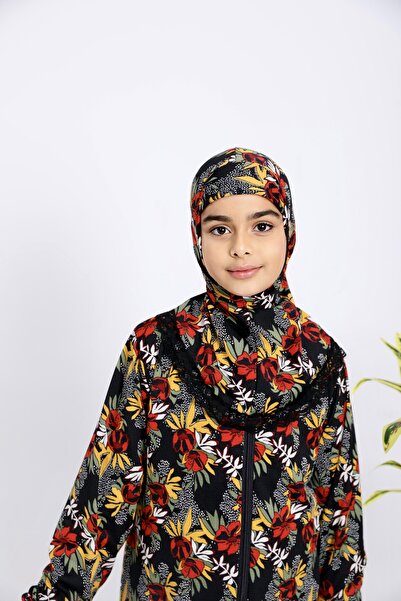 Defkay Tek parça kapşönlü kız çocuk namaz elbisesi