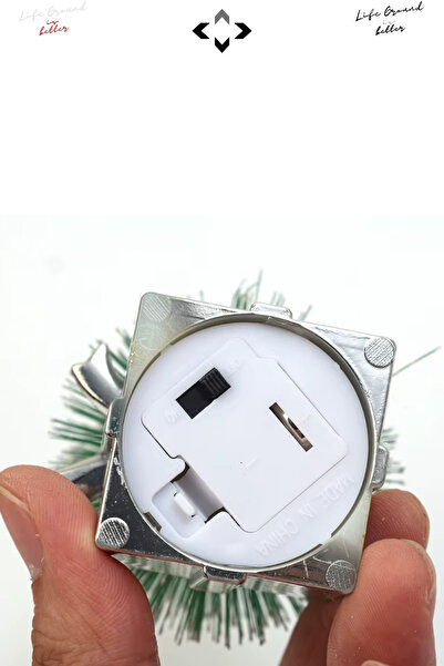 LİGROUND 2'li LED Işıklı Mini Çam Ağacı 17,5 cm Renkli Işık Dekoratif Süs Masaüstü Çam Ağacı Yapay Çiçek Ağaç
