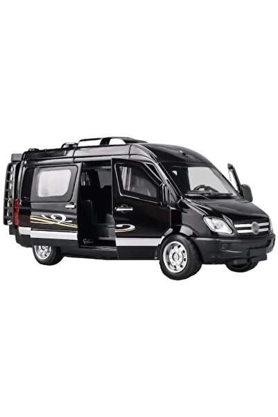 OEM Mașină mecanică din metal, Mercedes Benz Sprinter, scară 1:32, neagră, 14 cm