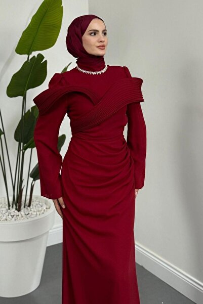 Şulemoda Giyim Ocalips Abiye Bordo
