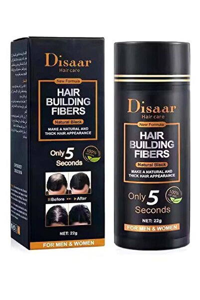 DESAR بودرة ألياف بناء الشعر للرجال والنساء باللون الأسود الطبيعي 22 جرام