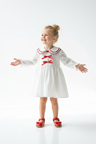 Baby Animals Kız Bebek Elbise Kız Çocuk Elbise Doğum Günü Parti Düğün Elbise Uzun Kollu Astarlı Elbise