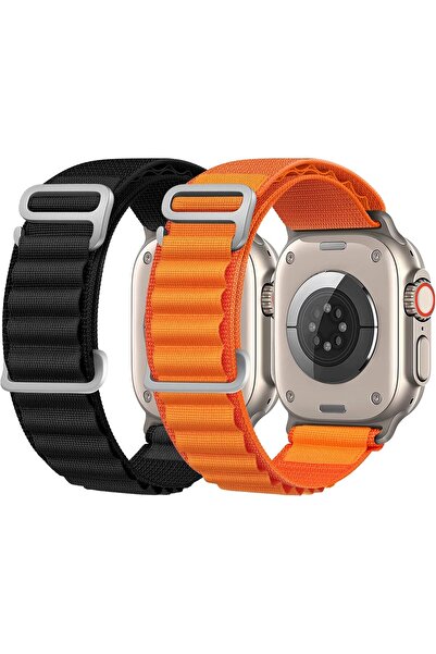 HYX سوار Trail Loop من النايلون مع لسان سحب مريح لساعة Apple Watch Ultra 1/2 ...