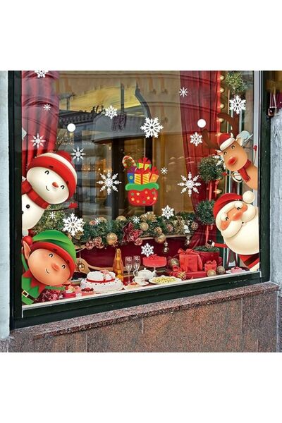Generic Brand 97PCS Christmas Snowflake Window Clings Stickers for Glass Wind...
