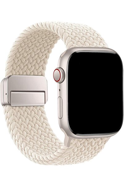 HYX حزام مضفر من النايلون بإبزيم مغناطيسي لساعة Apple Ultra 1/2 مقاس 45 مم و4...