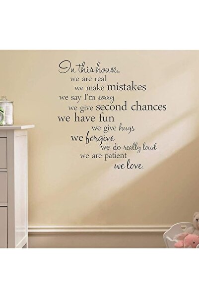 Generic Brand Sulfar In This House English Quotes Wall Stickers For Living Ro...