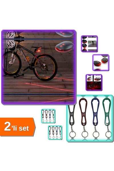 HerEveOyuncak Lazer Güvenlik Lambası + Bisiklet Tamir Anahtarı 2'li Set - Güv...
