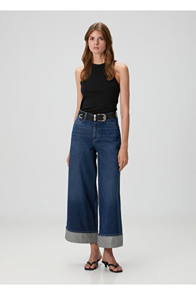 RAG&BONE Sofie Wide Leg Koyu Mavi Jean Pantolon