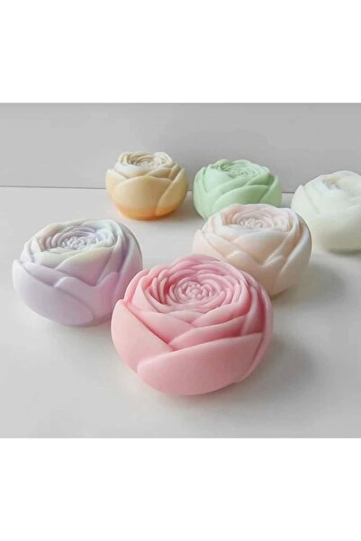 ARC TİCARET Büyük Tomurcuk Şakayık Gül Mum Sabun Seramik Kokulutaş Kalıbı