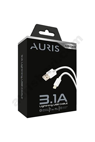 Auris FikArt ARS-CB33 3.1A iPhone Uyumlu Lightning 1 Metre USB Şarj Kablosu