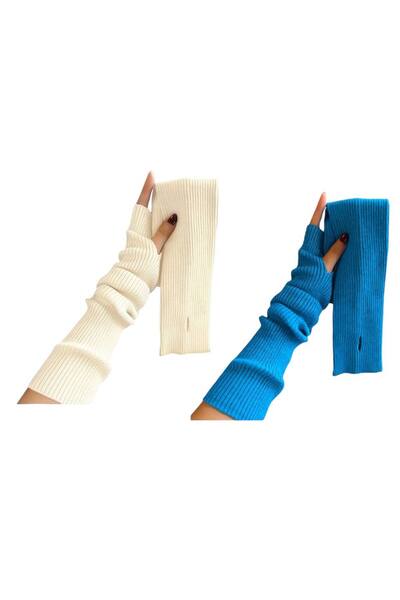 ALDAYER 2 τεμάχια πλεκτά μανίκια με κορδόνια