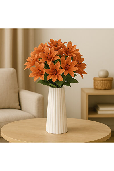 OGWANTO Dekoratif Vazo + Yapay Çiçek Seti Aranjmanı