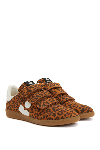 ISABEL MARANT Leopar Desenli Kadın Deri Sneaker