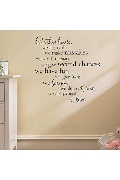 Generic Brand COOLBABY In This House English Quotes Wall Stickers For Living ...