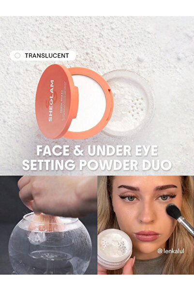 SHEGLAM Insta-Ready Face Powder – Yağ Kontrolü & Göz Altı Aydınlatıcı (Transl...