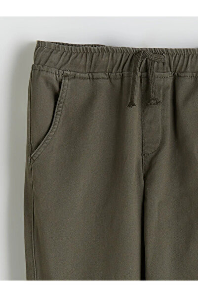 LC Waikiki LCW ECO Haki Beli Lastikli Erkek Çocuk Jogger Pantolon