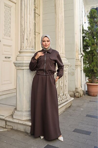 By Pommes Life Women's 2-Piece Hijab Set with Jacket and Dress