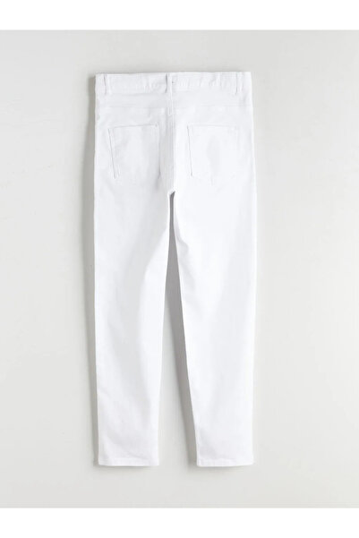 LC Waikiki LCW Kids Beyaz Slim Fit Erkek Çocuk Okul Pantolonu