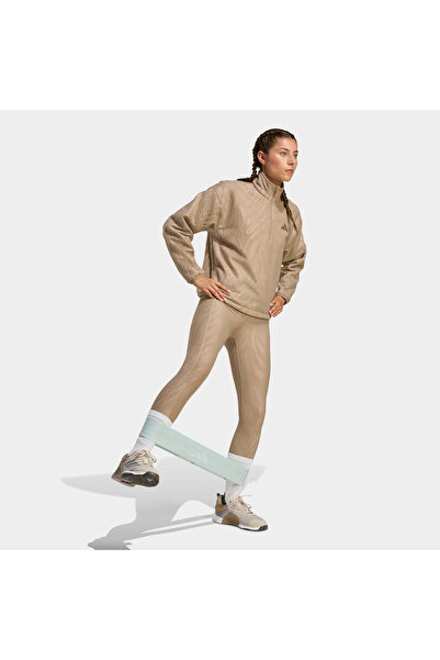 adidas Γυναικείο Καφέ Μπουφάν AOP POLARFLEECE JX3122