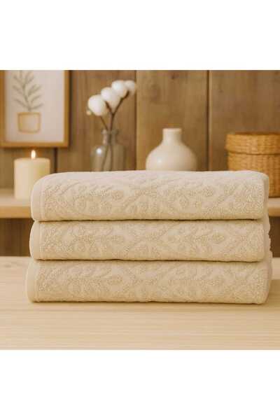 Mela Home Set de 3 prosoape pentru mâini și față cu model floral jacquard 50*...