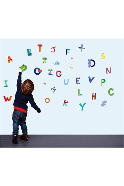 Generic Brand Colorful Alphabets, Wall Stickers Kids Learning Nursery Classro...