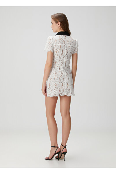 Self Portrait Beyaz Mini Dantel Elbise