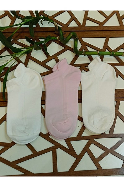 Rocks For جوارب نسائية فاخرة بدون خياطة منقوشة من الخيزران مكونة من 3 قطع