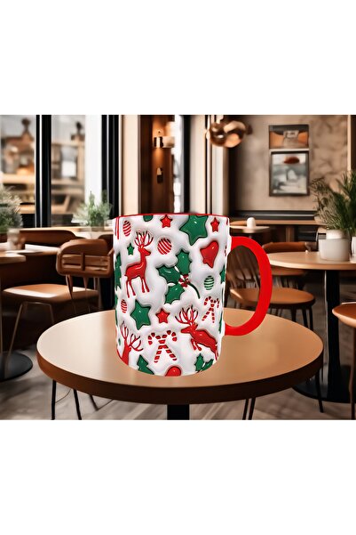 Mugs and love Geyik yılbaşı noel christmas baskı hediyelik kaliteli porselen ...