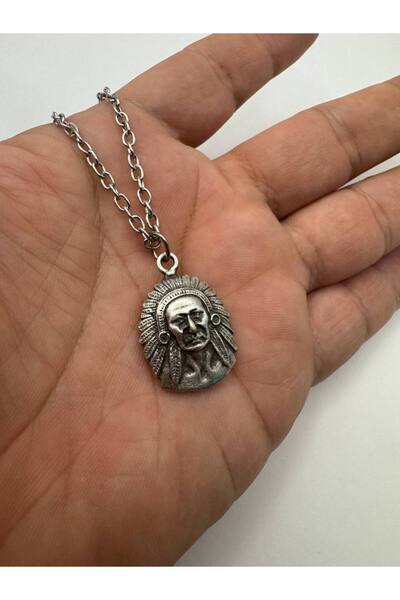 Yuchicly قلادة رجالية ونسائية قديمة الطراز مع تمثال أصلي من الأمة الأصلية الأ...