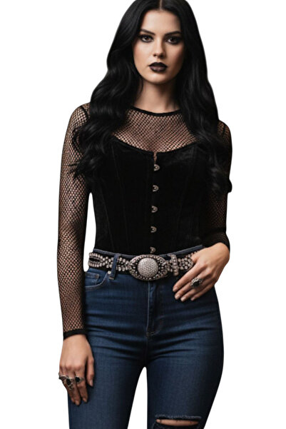 targay حزام مرصع بالأحجار اللامعة