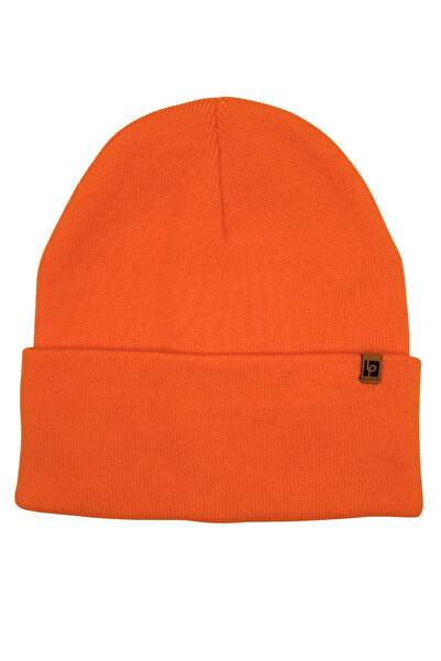 Sofist İstanbul Orange Unisex Basic Beanie LP Колекція Складний помаранчевий трикотаж Класична шапка