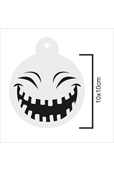 STENCİLTASARIM Stencil Tasarım St481 Halloween 12 Li Set Yüz boyama, Pasta,kurabiye, Kek Süsleme Şablonları
