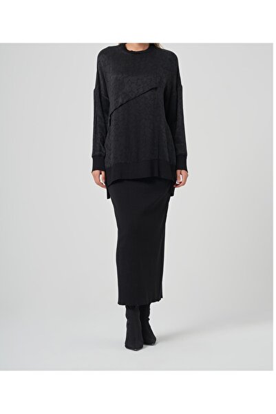 Nuss 3003 Cross Piping Detail Jacquard Tunic